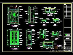 超级酒家装修施工图纸.. 门图块下载 cad图块平面 立面素材 土巴兔cad图块频道
