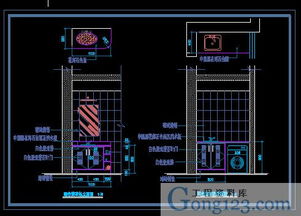 精选家装cad施工图系列 快餐厅天花和平面图下载 233.47k,rar格式 装修工程